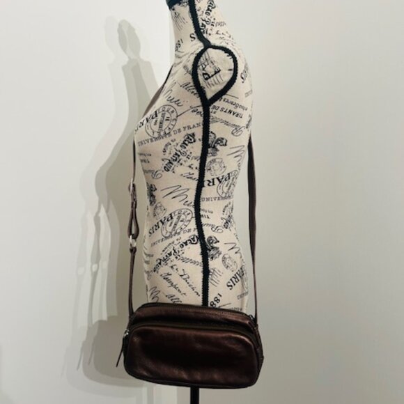 Derek Alexander Cross-Body Soft leather Purse - Copper - Picture 7 of 13